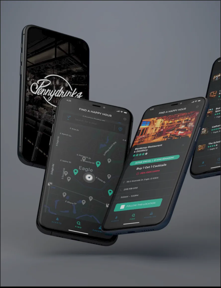 Fitness app on two phones