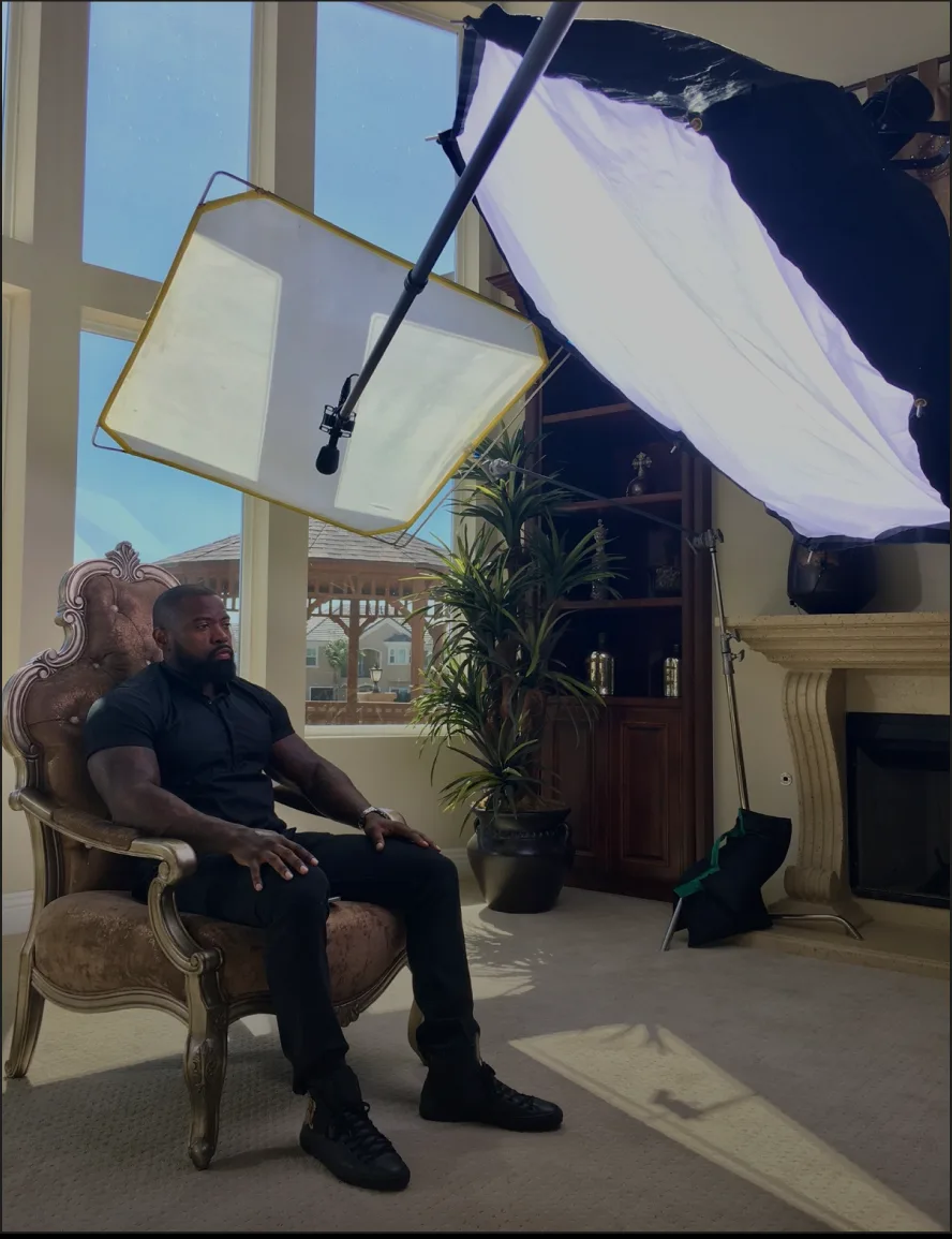 Interview lighting setup